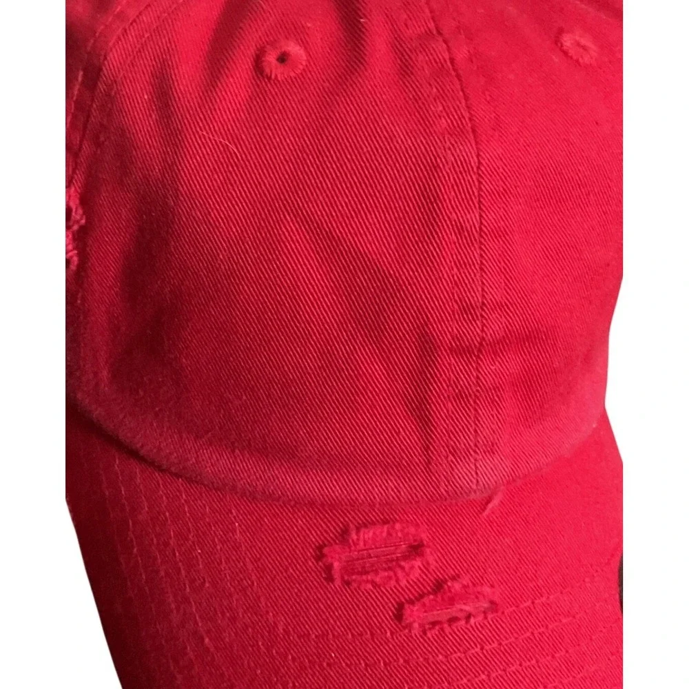 KBETHOS Baseball Cap‎ Unisex OS Red New Distressed Trucker Adjustable Strap Hat
